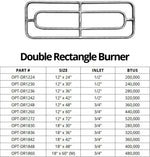 Load image into Gallery viewer, Double Rectangle Fire Pit Burner - Outdoor Fire and Patio