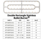 Load image into Gallery viewer, Double Rectangle Stainless Steel Bullet Burner - Outdoor Fire & Patio