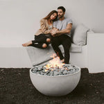 Load image into Gallery viewer, DEKKO Serenade round concrete gas fire bowl