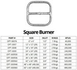 Load image into Gallery viewer, Square Gas Fire Pit Ring Burner - Outdoor Fire and Patio