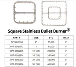 Load image into Gallery viewer, Square Stainless Steel Bullet Burner - Outdoor Fire & Patio