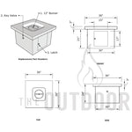 Load image into Gallery viewer, 36" Ramona Square Fire Pit Table