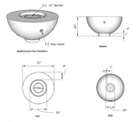 Load image into Gallery viewer, 37" Sienna Fire Pit Table