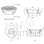 Load image into Gallery viewer, 48" Tempe Fire Pit Table