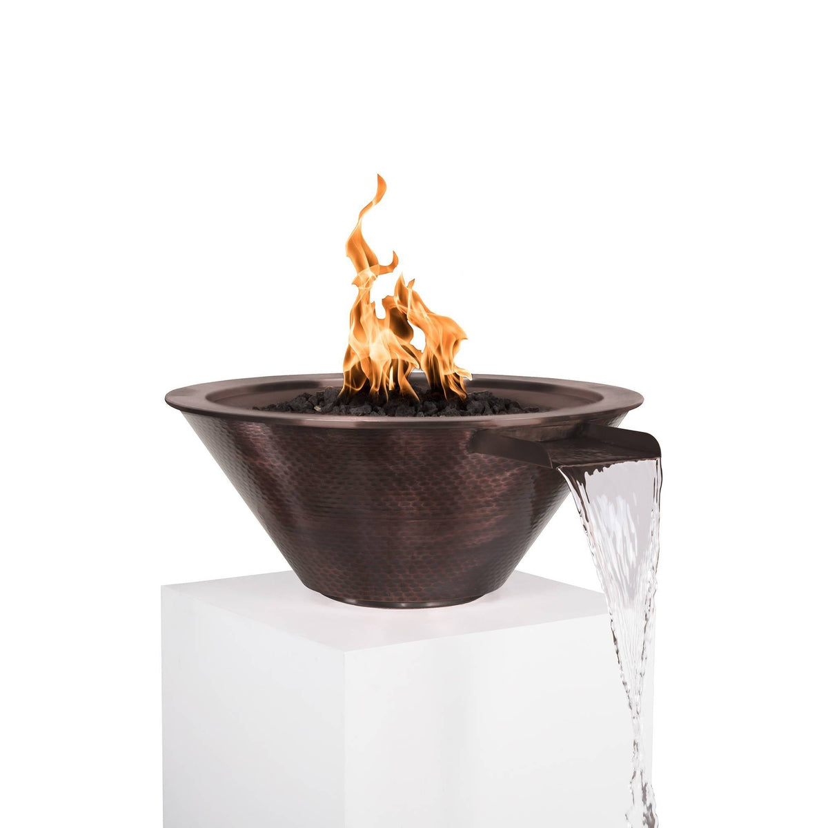 Cazo Copper Pool Fire Bowl Outdoor Fire and Patio