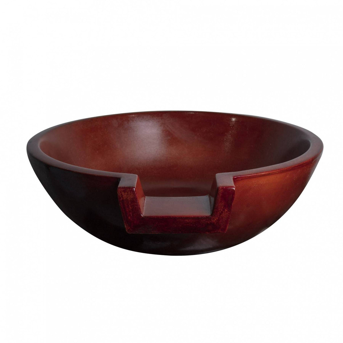 Classic Concrete Pool Fire Bowl W/ Scupper Outdoor Fire and Patio