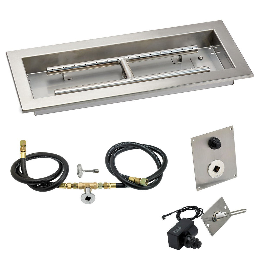 18" x 6" Drop in Pan. Rectangular. Spark Ignition - Outdoor Fire and Patio