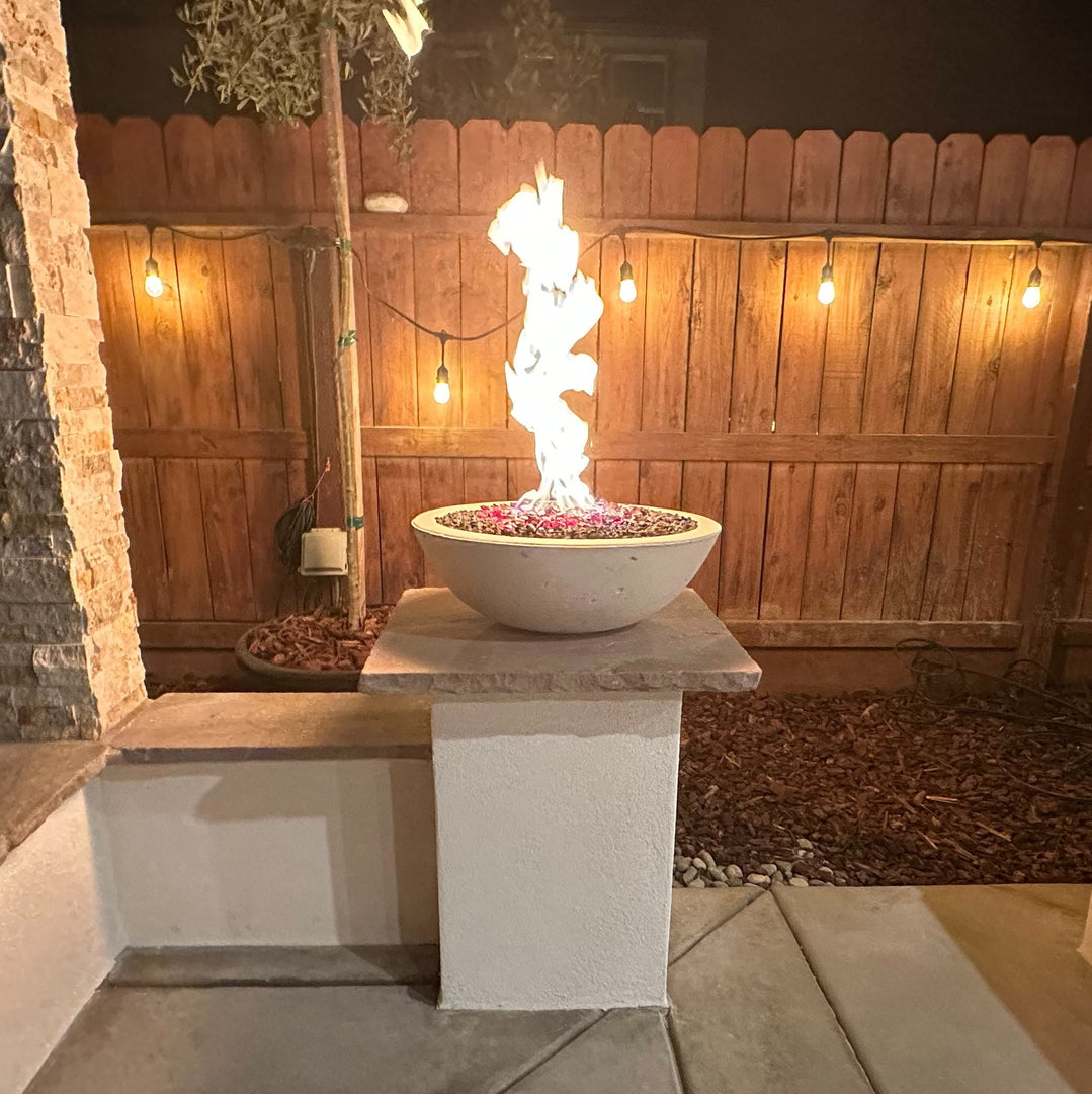 Classic Concrete Fire Bowl Round