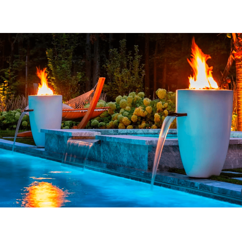 24" x 36" (h) Luxe Pool Fire Bowl Tall Vase - Outdoor Fire and Patio