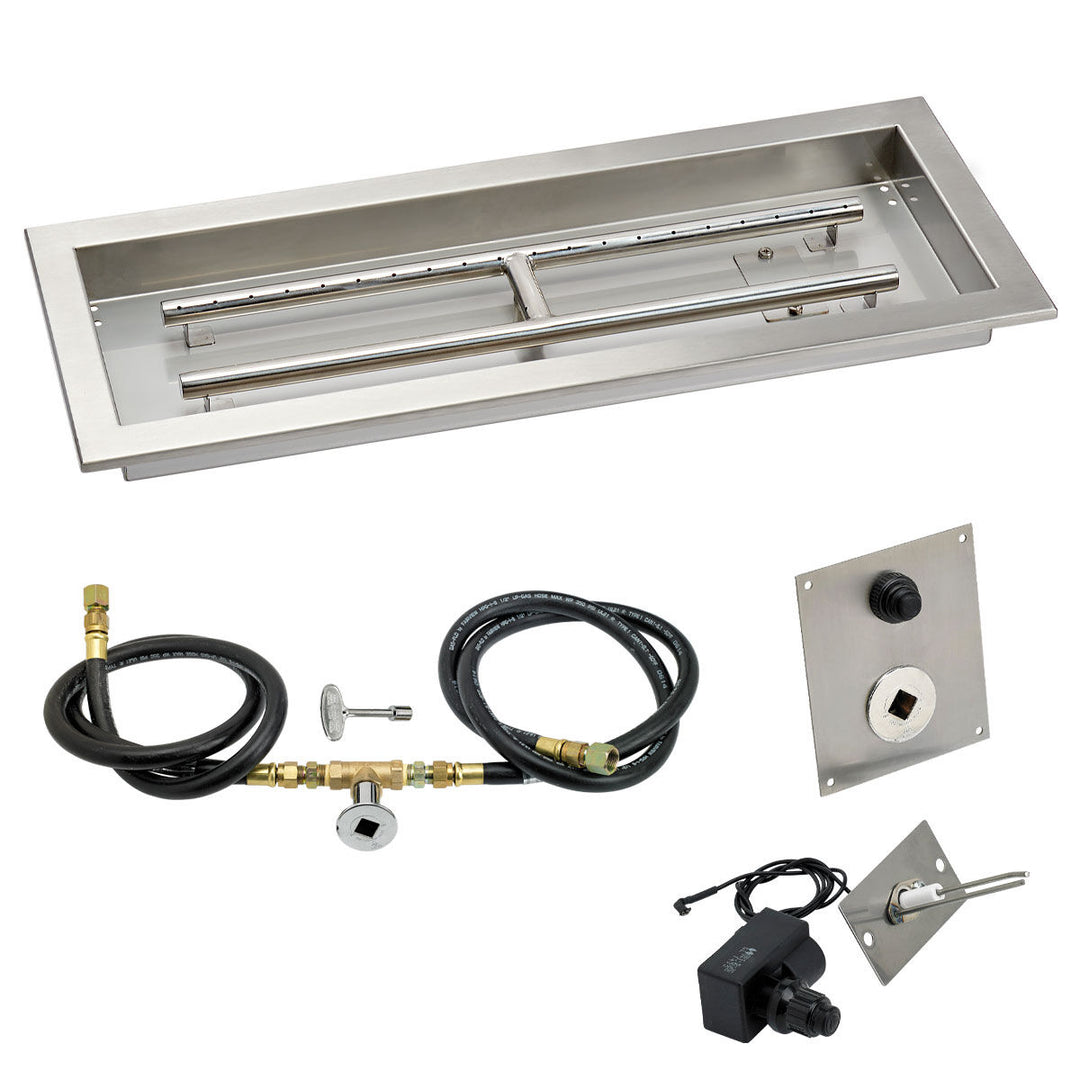 24" x 8" Drop in Pan. Rectangular. Spark Ignition - Outdoor Fire and Patio