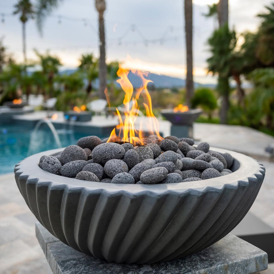 28" Sedona 2 Concrete Fire Bowl - Outdoor Fire and Patio