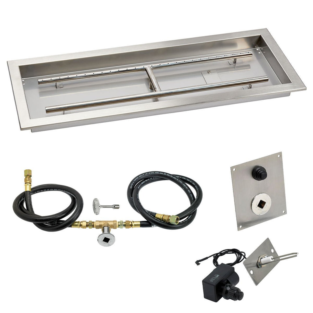 30" x 10" Drop in Pan. Rectangular. Spark Ignition - Outdoor Fire and Patio