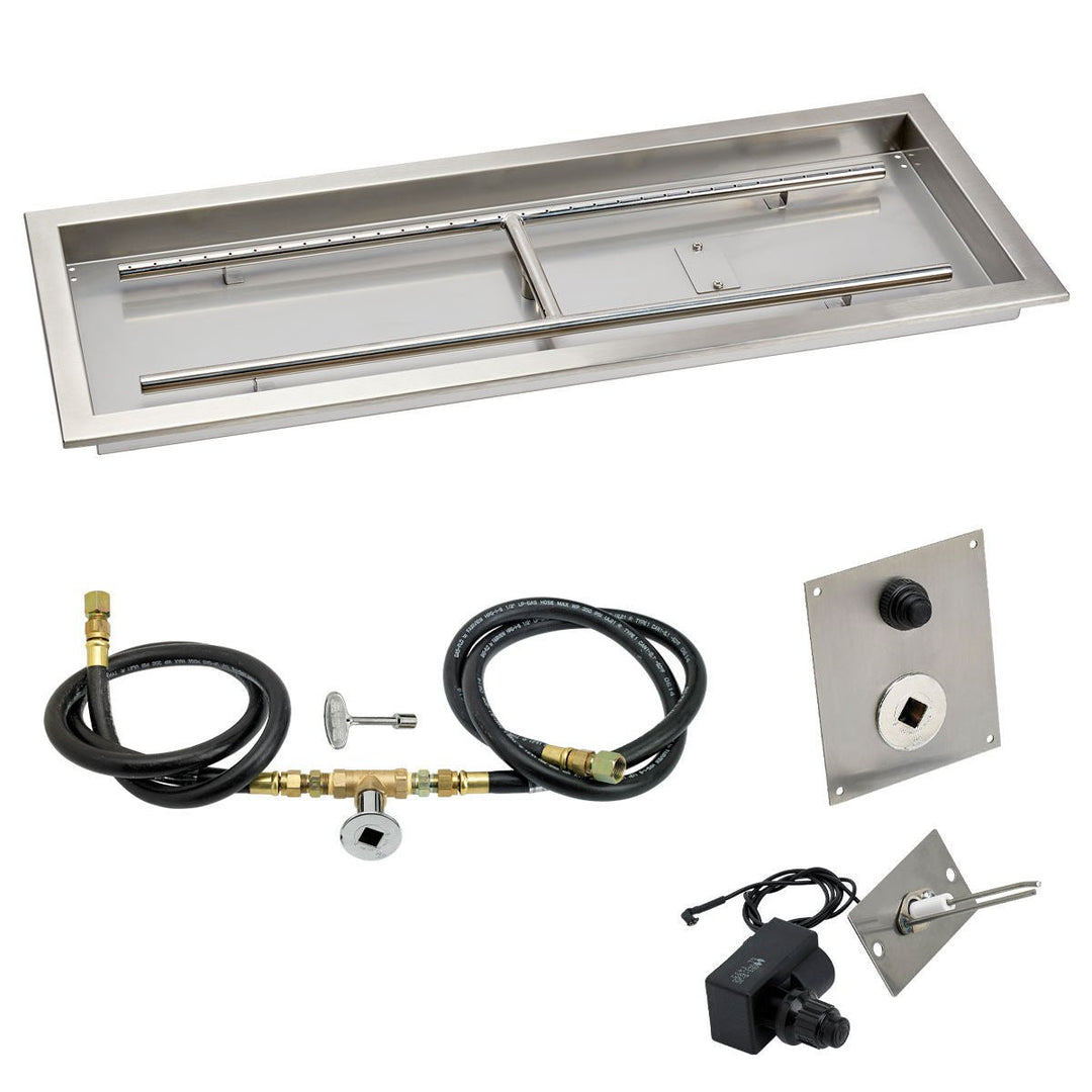 36" x 12" Drop in Pan. Rectangular. Spark Ignition - Outdoor Fire and Patio