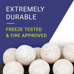Load image into Gallery viewer, 4" Cottage White Lite Stone Fire Balls - Set of 6 - Outdoor Fire and Patio