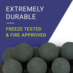 Load image into Gallery viewer, 4" Matte Black Lite Stone Fire Balls - Set of 6 - Outdoor Fire and Patio