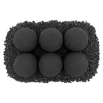 Load image into Gallery viewer, 4" Matte Black Lite Stone Fire Balls - Set of 6 - Outdoor Fire and Patio