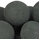 Load image into Gallery viewer, 4" Matte Black Lite Stone Fire Balls - Set of 6 - Outdoor Fire and Patio