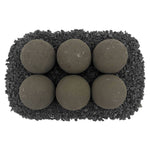 Load image into Gallery viewer, 4" Thunder Gray Lite Stone Fire Balls - Set of 6 - Outdoor Fire and Patio