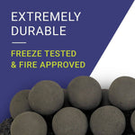 Load image into Gallery viewer, 4" Thunder Gray Lite Stone Fire Balls - Set of 6 - Outdoor Fire and Patio
