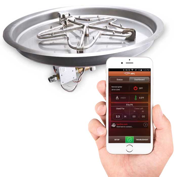 45" Round Ready to Finish Package with 18" Penta Torpedo Burner - Outdoor Fire and Patio