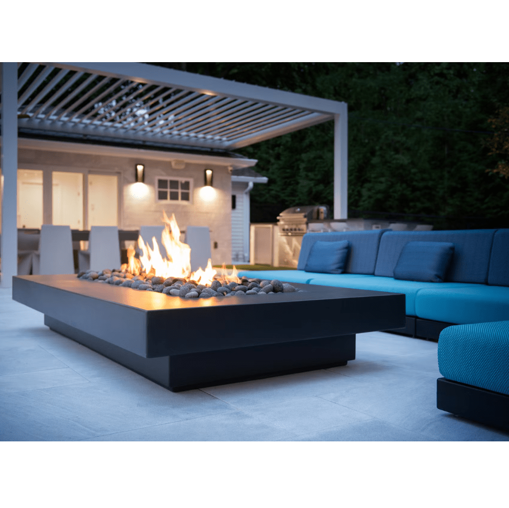84" x 48" Midway Concrete Fire Table - Outdoor Fire and Patio