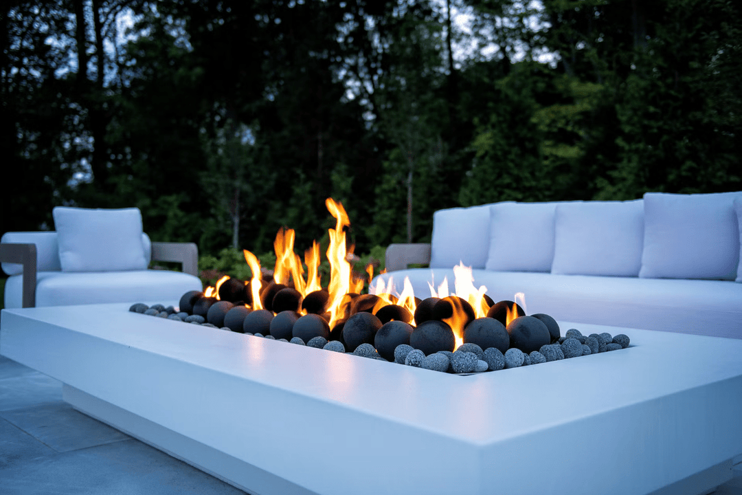 84" x 48" Midway Concrete Fire Table - Outdoor Fire and Patio