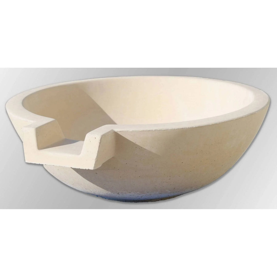Classic Concrete Pool Fire Bowl W/ Scupper