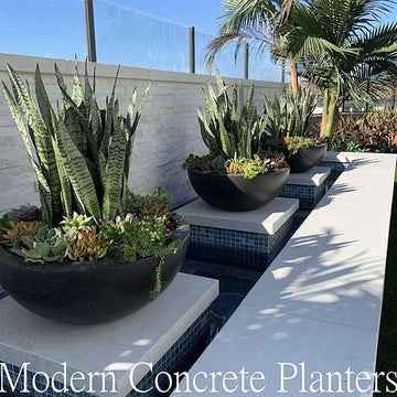 large modern outdoor plant pots Kona Tall Planter
