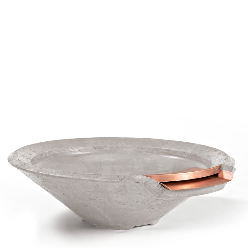 Pebble Tec 33" Cone Fire & Water Bowl - Natural Textured