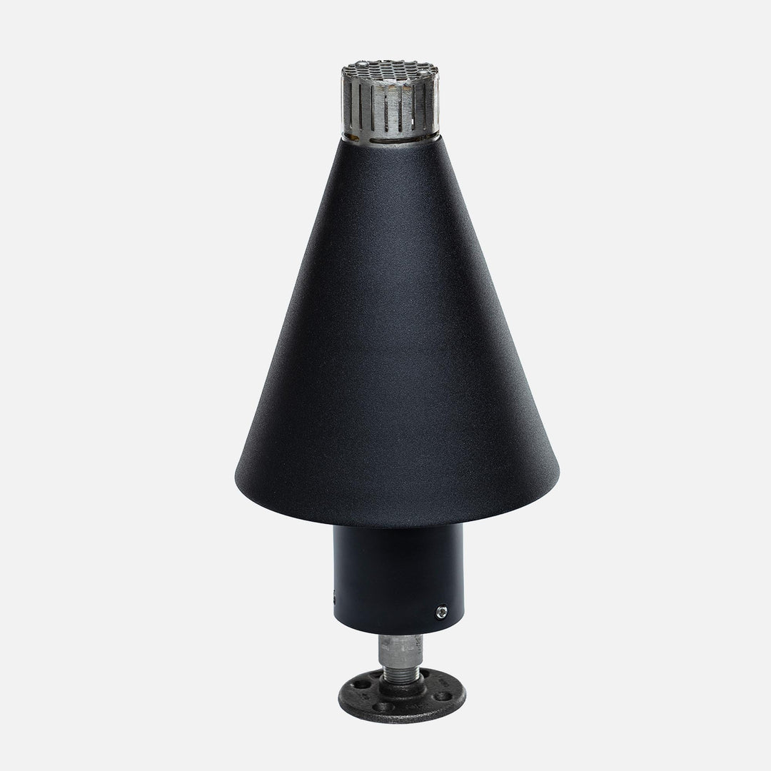 Gas Tiki Torch Automated Remote Controlled Black Cone
