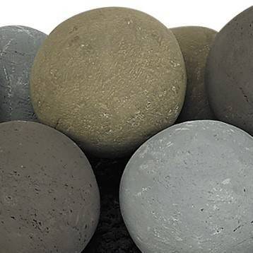 4" Natural Lite Stone Fire Balls - Set of 6