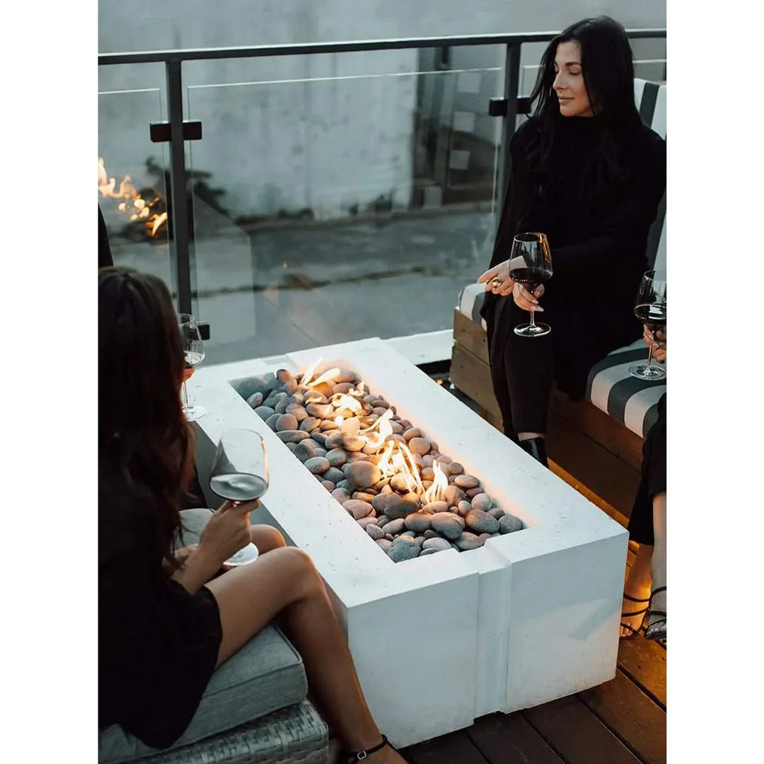 DEKKO Avera rectangular concrete fire pit table