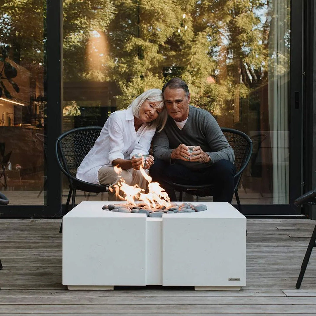 DEKKO Bravo 32 inch square concrete fire pit table