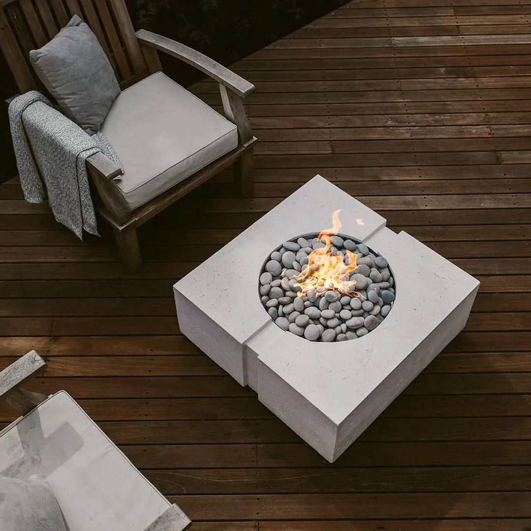 DEKKO Bravo 32 inch square concrete fire pit table