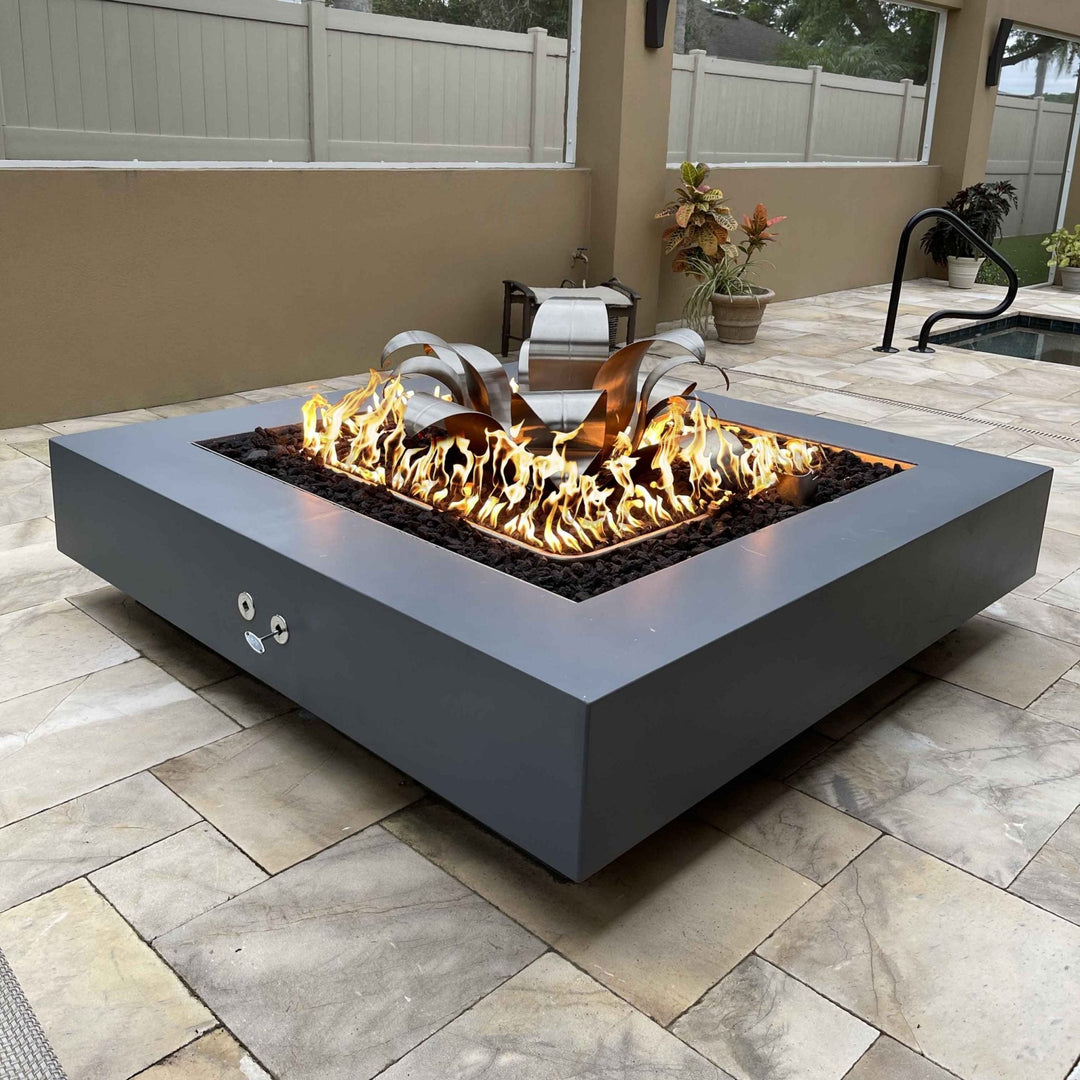 Cabo Square Fire Pit Table - Outdoor Fire and Patio