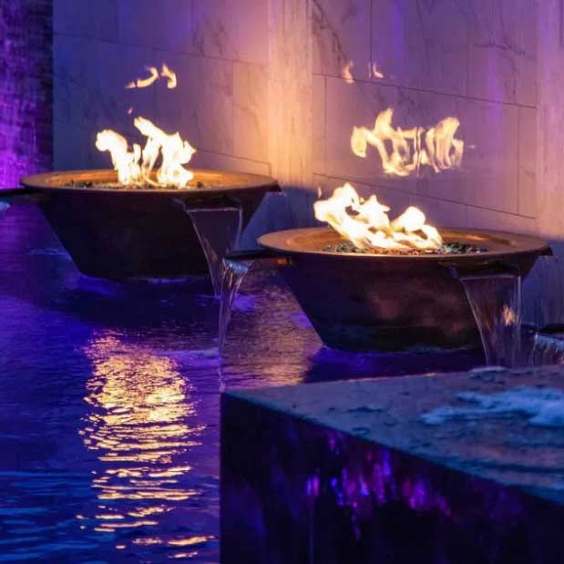 Cazo 4 - Way Fire & Water Bowl - Outdoor Fire and Patio