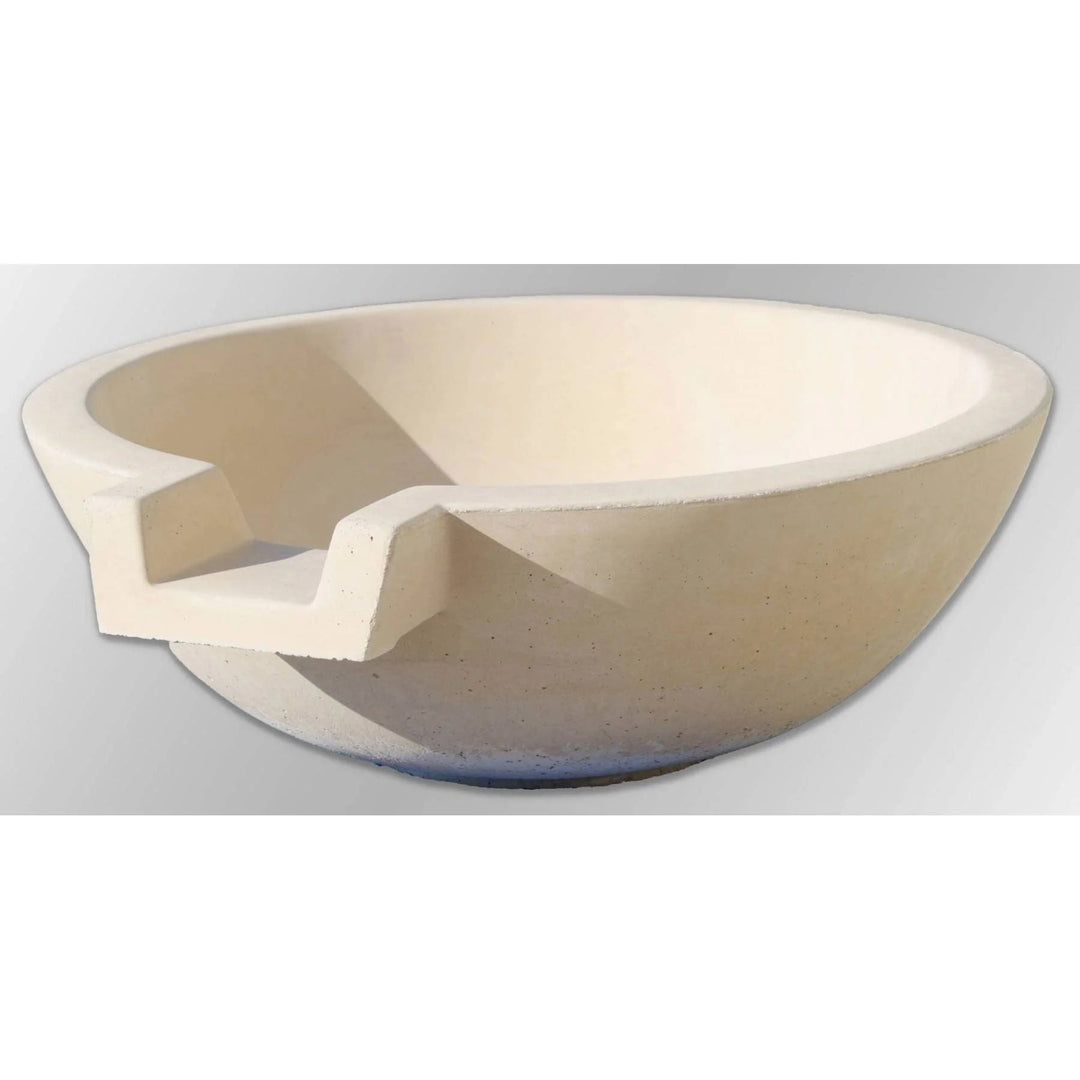 Classic Concrete Pool Fire Bowl W/ Scupper - Outdoor Fire and Patio