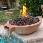 Load image into Gallery viewer, Classic Concrete Pool Fire Bowl W/ Scupper - Outdoor Fire and Patio