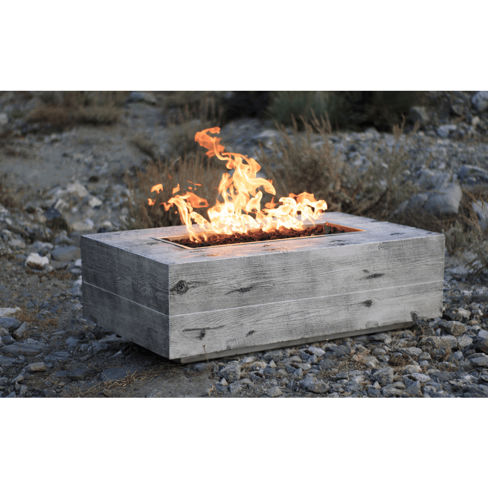 Coronado Wood Grain Fire Pit Table - Outdoor Fire and Patio