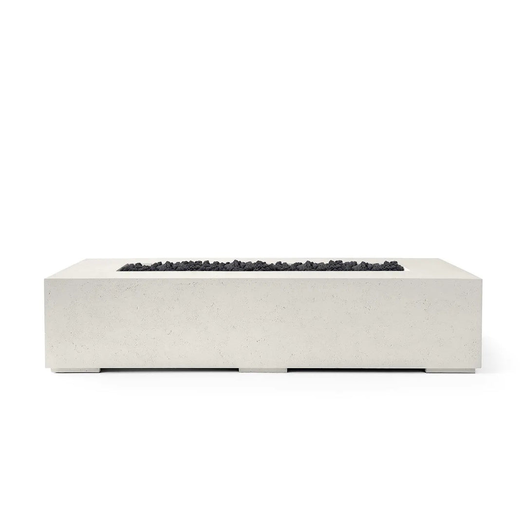 DEKKO Sonoma Rectangular Concrete Fire Pit Table - Outdoor Fire and Patio