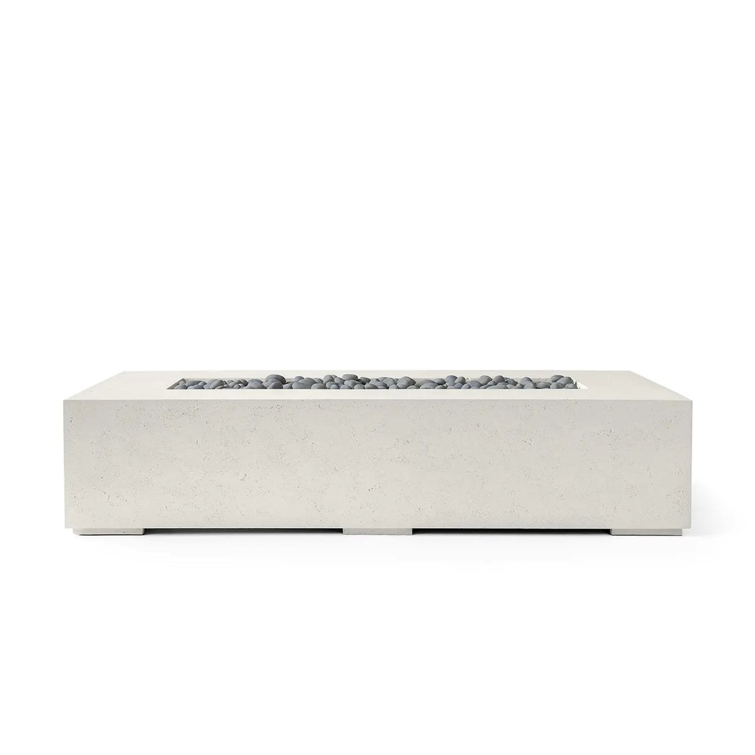 DEKKO Sonoma Rectangular Concrete Fire Pit Table - Outdoor Fire and Patio