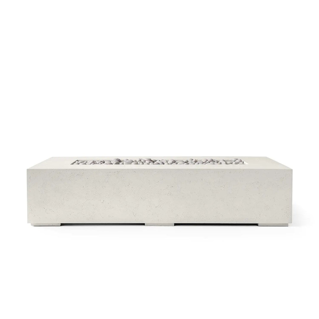 DEKKO Sonoma Rectangular Concrete Fire Pit Table - Outdoor Fire and Patio