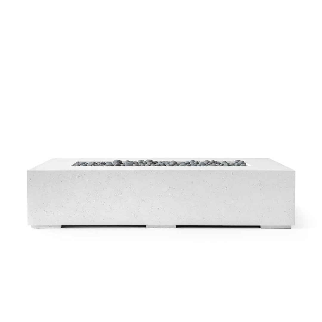DEKKO Sonoma Rectangular Concrete Fire Pit Table - Outdoor Fire and Patio