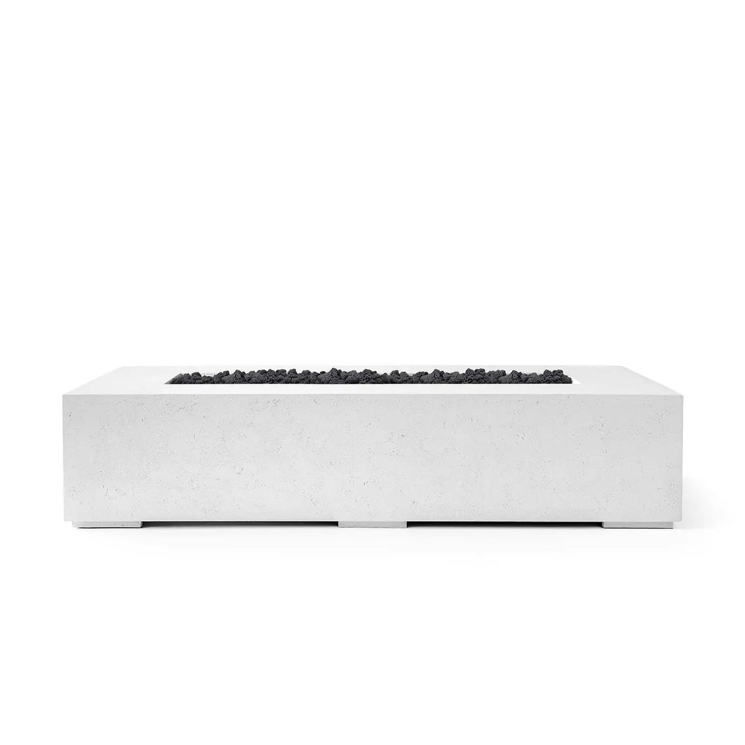 DEKKO Sonoma Rectangular Concrete Fire Pit Table - Outdoor Fire and Patio