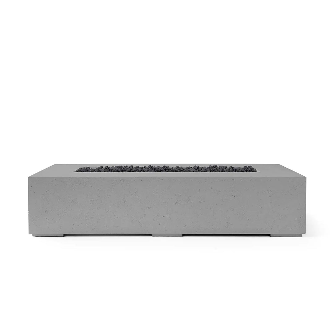 DEKKO Sonoma Rectangular Concrete Fire Pit Table - Outdoor Fire and Patio