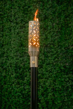 Load image into Gallery viewer, Diamond Plate Gas Tiki Torch - Outdoor Fire and Patio