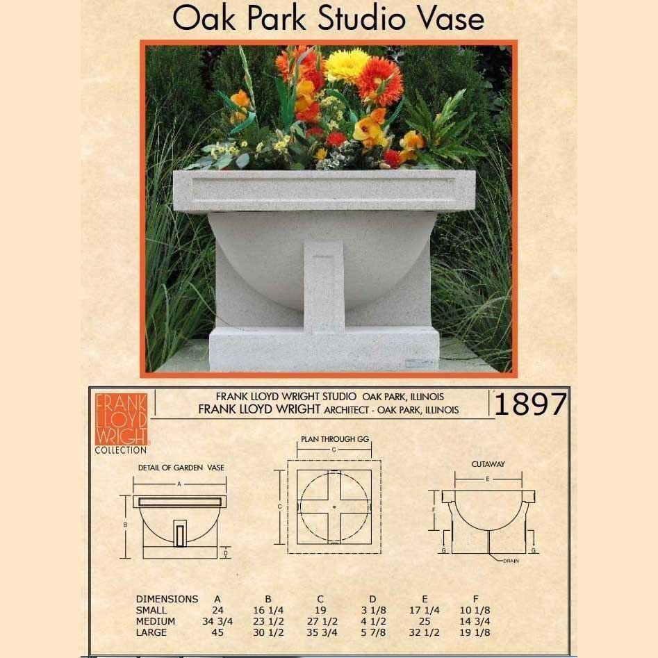Frank Lloyd Wright - Oak Park Studio Vase - Outdoor Fire and Patio