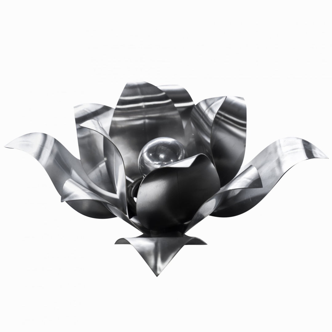 Gas Lotus Flower Ornament Burner - Stainless Steel - Outdoor Fire and Patio