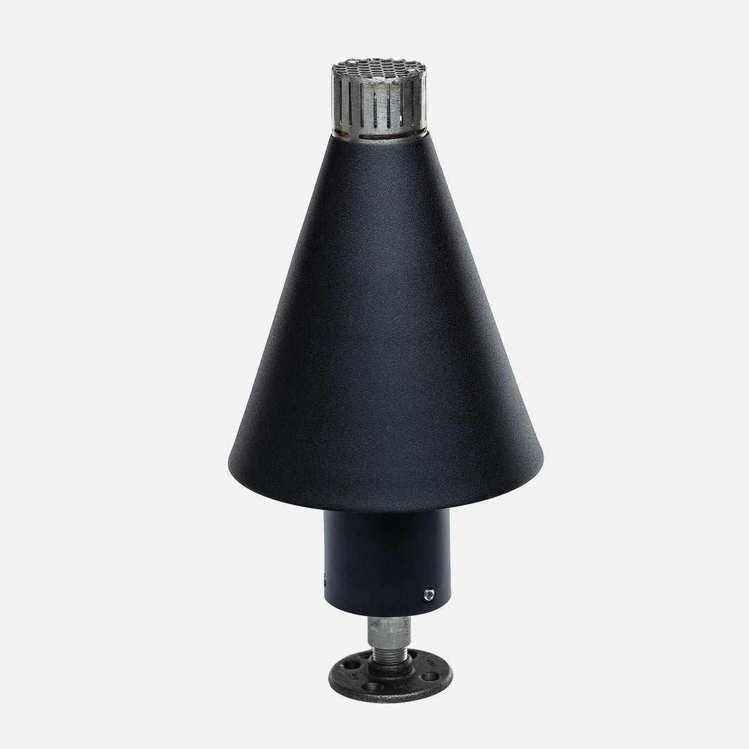 Gas Tiki Torch Automated Remote Controlled Black Cone - Outdoor Fire and Patio