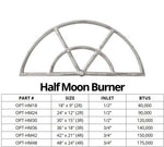 Load image into Gallery viewer, Half Moon Fire Pit Burner Ring - Outdoor Fire and Patio